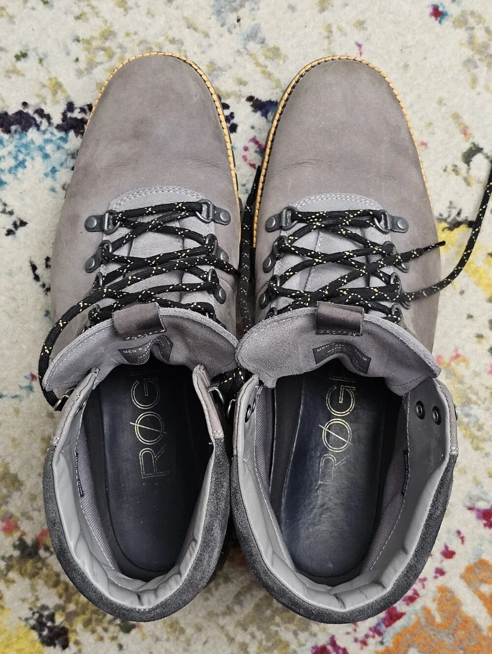 Cole Haan Zerogrand Boots Mens 11.5 Gray Water Resistant Trail Hiking C28735